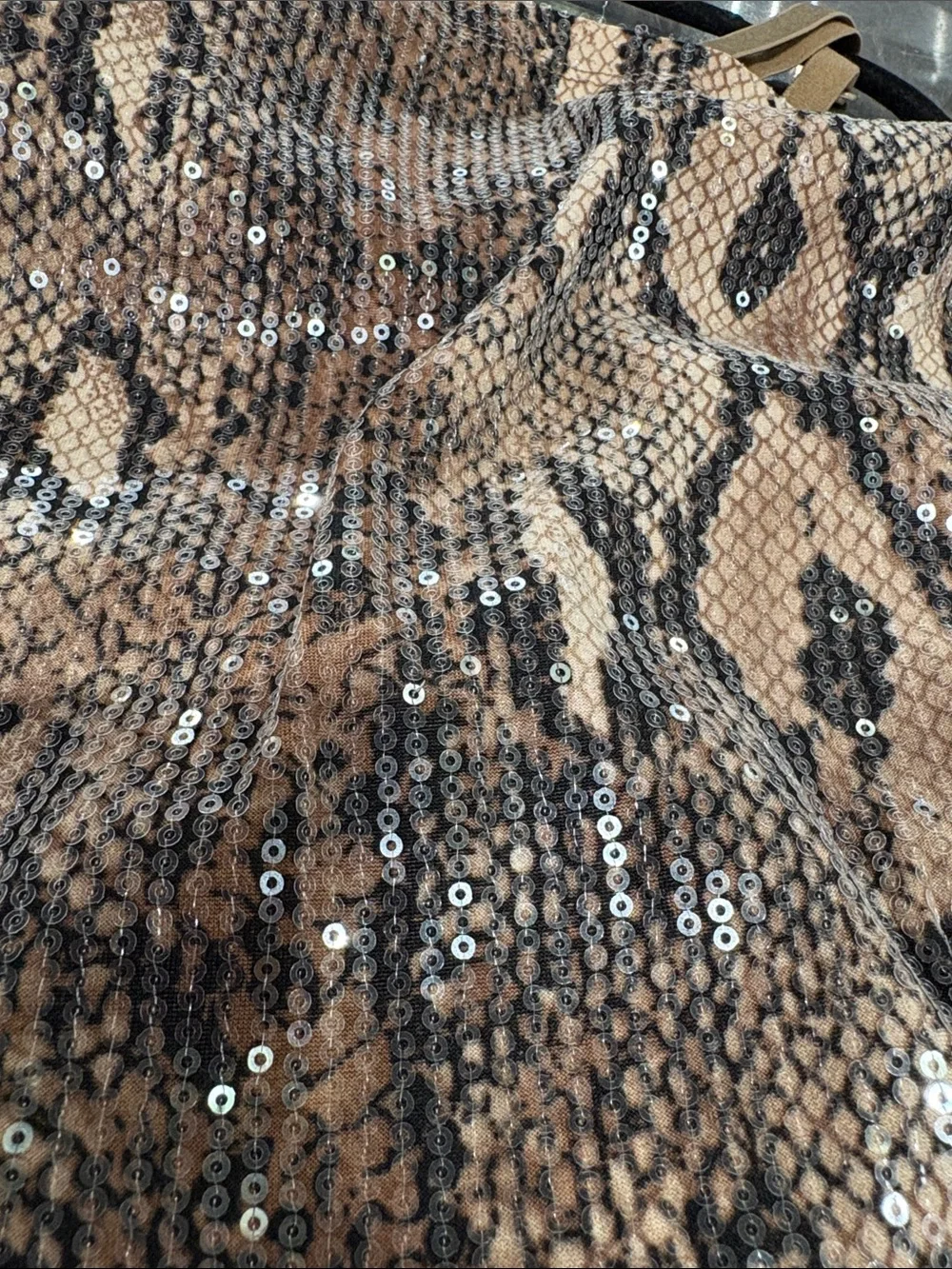 Fashion nova snake skin sequined mini